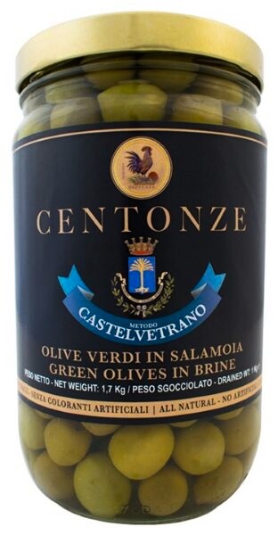 Centonze Green Olives in Brine (Olivy zelené) 1000 g