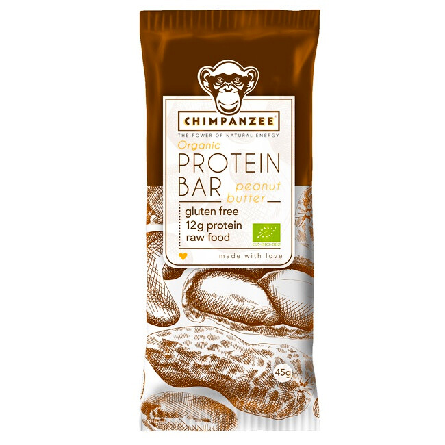 Chimpanzee Organic Protein Bar 45 g Peanut Butter