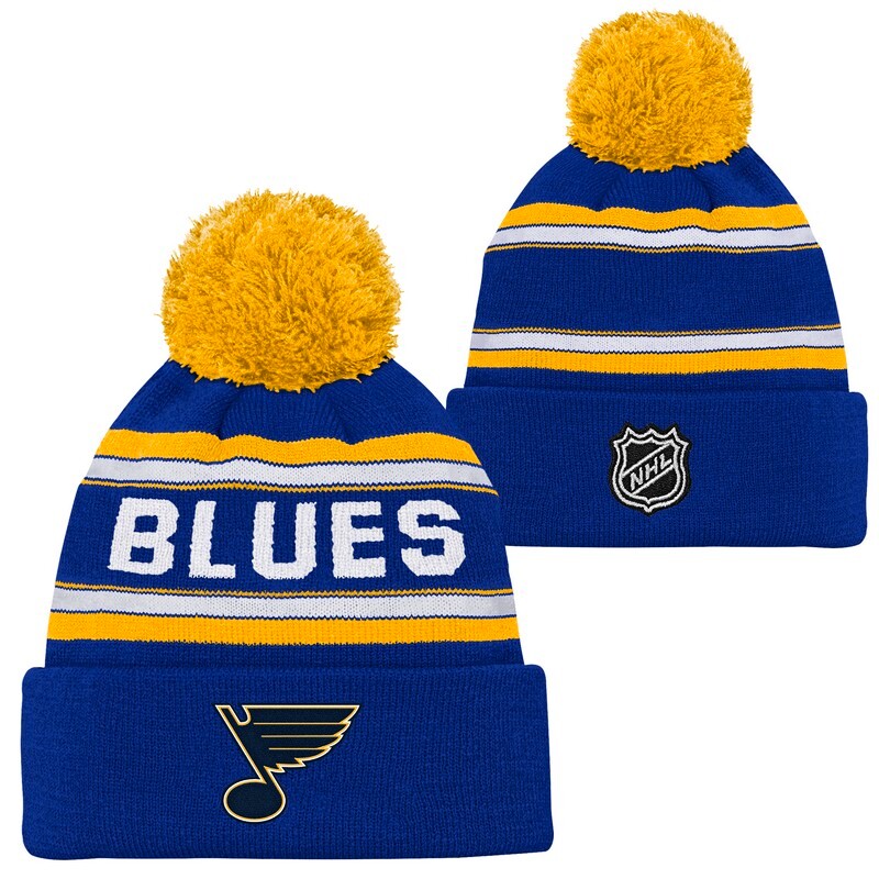 Detská zimná čiapka Outerstuff JACQUARD Cuffed Knit With Pom NHL St. Louis Blues