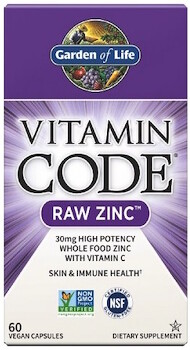 Garden of Life Vitamin Code RAW Zinok 60 kapsúl