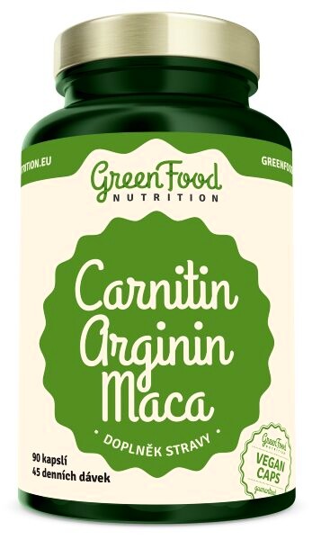 GreenFood Carnitin Arginin Maca vegan 90 kapsúl