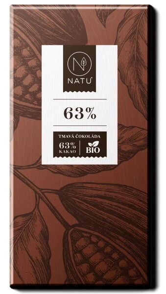 Natu Horká čokoláda 63 % BIO 45 g