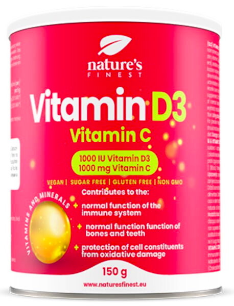 Nutrisslim Vitamín D3 1000 iu + Vitamín C 1000 mg 150 g