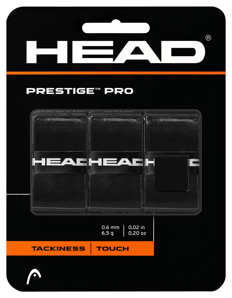 Omotávka na rakety vrchná Head Prestige Pro OverWrap Black (3 ks)