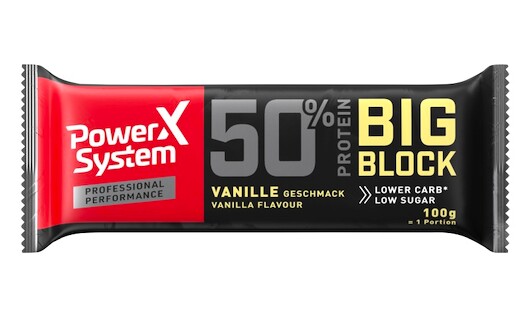 Proteínová tyčinka Power System Big Block 50% Vanilla Bar 100 g