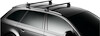 Strešný nosič Thule s hliníkovou tyčou čierny PERODUA Kelisa 5-dr Hatchback s holou strechou 01-07