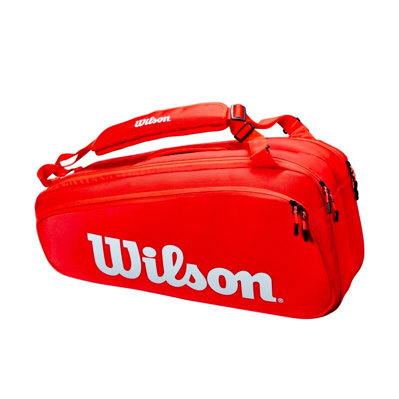 Taška na rakety Wilson Super Tour 6 Pack Red