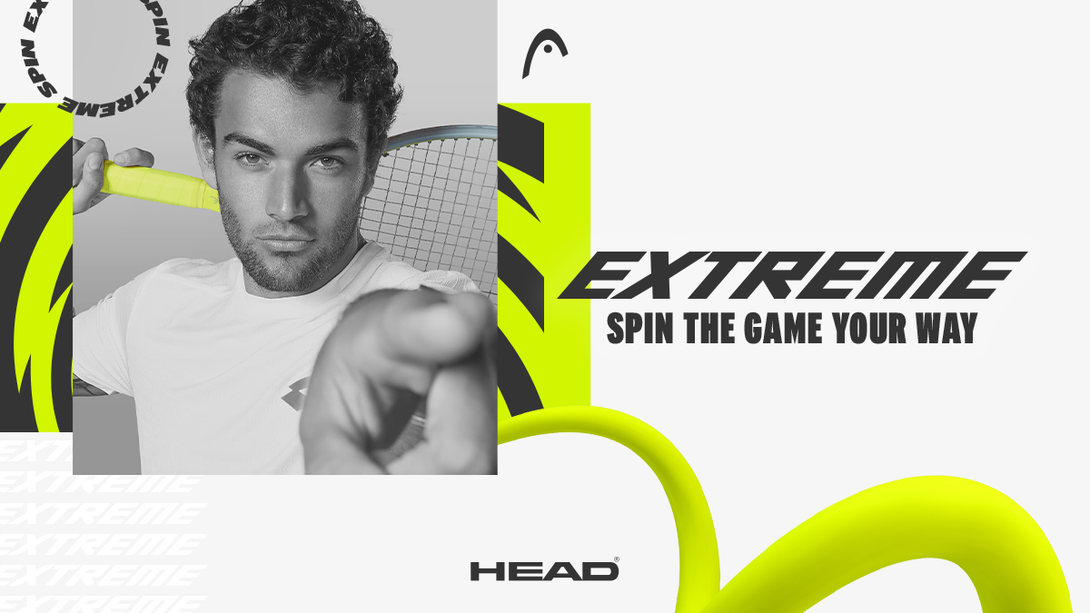 S tenisovými raketami Head Graphene 360+ Extreme hrá Matteo Berrettini
