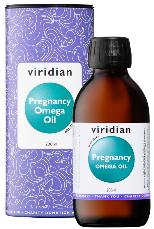 Viridian Pregnancy Omega Oil (Zmes olejov pre tehotné poskytujúci omega 3, 6 a 9) 200 ml